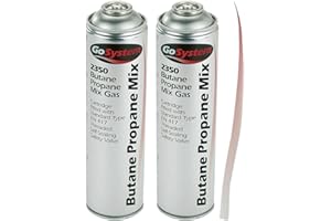Ranjha's® GoSystem 2350 Butane Propane 350g 70:30 Mix Gas Cartridge Canister for Camping Stove Blowtorch BBQ Gas Weed Burner EN417 Threaded (2)