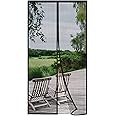 Magnetic Mosquito Net for Doors 175x255cm, Mosquito Net Door Curtain Automatic Closing Breathable Mosquito Nets Easy to Install Anti Mosquito Insect for Window Door Balcony Living Room, Black