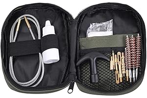 BORESNAKE Waffenreinigungsset Universal 5.56MM 7.62MM .17.22.270.30 Kaliber für Kurzwaffen Gewehr Schrotflintenpistole mit Flexibler Stange, Jagdwaffenzubehör Waffenrohrreinigungswerkzeug