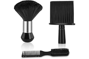 VNFSMY 3 Stück Friseurbürste, Nackenpinsel Set, Friseur Zubehör, Friseur Bürste, Nackenpinsel Friseur, Barber-Zubehör, Friseur Pinsel, Soft Barbierbürst Friseur Bürste für Reinigung Gebrochener Haare am Hals