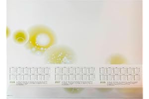 VOGT FOLIENDRUCK GMBH Tiefenbilder Schreibtischunterlage Papier mit Schutzleiste 3-Jahres-Kalender 2026, 2027 und 2028-25 Blatt 59,4 x 42 cm DIN A2