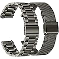 TRUMiRR Ersatz für Huawei Watch GT 3 Pro 46mm/GT Runner 46mm/GT 2 Pro/GT2 46mm/GT 2e/Active Armband, Solide Edelstahl Gewebte