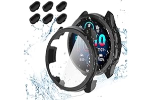 Diruite 2 Piezas Funda para Garmin Forerunner 965 Protector Pantalla Cristal Templado Incorporado,HD Protección Completa PC Dura Estuche Protector para Garmin Forerunner 965 Case