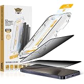 5D Privacy EasyFit Compatible with BUFF LABS iPhone 15 Series 2 Easy Applications Screen Protector with Apparatus Tempered Glass Ghost E