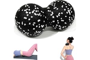 HAOBIN Podwójna piłka do masażu powięzi, mała piłka do masażu powięzi, może wykonywać trening powięzi, łagodzi ból, masaż do rozluźnienia mięśni karku i tułowia, 1 sztuka (A)