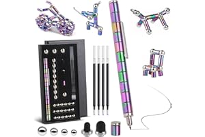 Rayong Magnetischer Kugelschreiber,Fidget Pen Magnet Stift,Coole Gadgets Stressabbau Druckkugelschreiber,Lustig Multifunktions Magnetstift Geburtstagsgeschenk für Männer Junge Frauen Kinder- (Bunt)