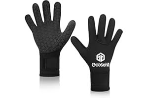 ‎GOOSEHILL Goosehill Neopren Handschuhe für Herren und Damen, 3mm Neopren Tauchhandschuhe mit Update-Gummigranulat in der Handfläche, Flexible Thermohandschuhe zum Tauchen Schnorcheln Paddeln Surfen Kajakfahren