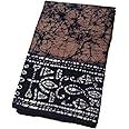 HC Men cotton lungi (unstitched, brown, pure cotton, batik print, 2 meter)