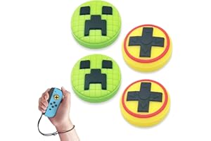 XPOOP 4 sztuki joysticka nakładki kompatybilne, silikonowe, analogowe, do joysticka, kompatybilne z Nintendo Switch/OLED/Lite Grip (zielone i żółte)