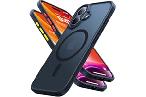 TORRAS for iPhone 16 Case with MagSafe, 12FT Military Grade Shockproof, Slim Thin but Sturdy, Velvety Touch and Anti-Slip Texture, Magnetic Protective for iPhone 16 Case Cover, Matte Black