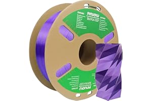 Pinuotu Silk Filament PLA 1.75mm Clog-Free Shiny 3D Printer Filament, 1kg Spool (2.2lbs), Dimensional Accuracy +/- 0.03 mm, Fit Most FDM Printer,PLA Silk Violet