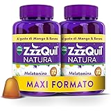 ZzzQuil Natura, MELATONINA per DORMIRE, INTEGRATORE con MELATONINA pura ed Estratti di Valeriana, Camomilla e Lavanda, MAXI F