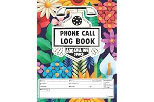 Phone Call Log Book: Message, Voicemail & Phone Call Book for Business, 600 Telephone Call Log Space, 122 Pages, Inbound-Outbound Call Tracker for Office & Home