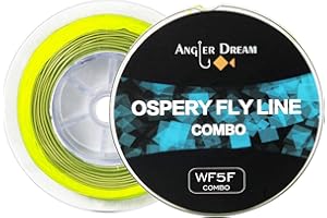 ANGLER DREAM Fliegenfischschnur mit geflochtener Rückseite, konisch, Vorspannung, 3, 5, 8 WT