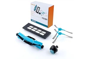 BAKUUM Pack Accesorios Cecotec Conga 3090, 3091, 3092, x1 Filtro x2 Cepillos x1 Rueda Omnidireccional x1 Rodillo. Repuestos y accesorios para robot aspirador