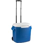 Coleman Pasif soğutma kutusu 16 QT/28QT Performance Wheeled Cooler, Thermobox 15/26 l kapasite, tekerlekli mobil buz kutusu