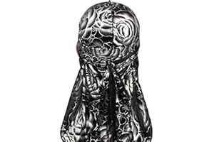 DaMohony Silky Durags with Long Tail for Men Women Waves, Satin Doo Rag, Satin Silky Durag Headscarf Soft Cap for Hair Waves