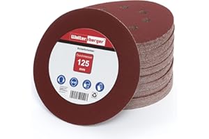 Woltersberger® 50 Stück Exzenter Schleifscheiben Ø 125mm | Körnung P220 | 8 Loch in rot | Schleifpapier für optimales schleifen, vielseitig einsetzbar