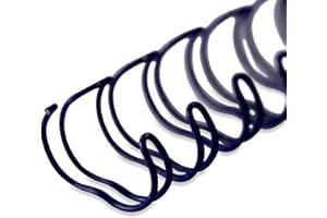 ‎KOPIERLADEN KARNATH GMBH Drahtbinderücken für Bindungen 3:1 (34 Ringe), 12,7 mm, 100 Stück, BLAU, für ca. 100 Seiten - für Ringbindungen