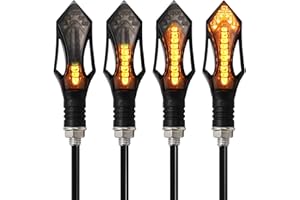 Kinstecks 4PCS Flowing Motorcycle Turn Signal Lights 12V for Motorbike - Turning Indicators