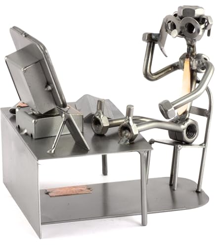 Steelman24 I Omini di Viti Lattoniere I Idee Regalo Originale I Soprammobili in Metallo I Modellino