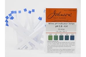 TEST ALL WATER Testallwater - Wine pH Indicator Strips | Precision pH 2.8-4.4 for Winemaking | Kombucha & Cider Testing | 50 Pack | Ideal for Vineyard & Home Brewing, pH-sensitive Indicator