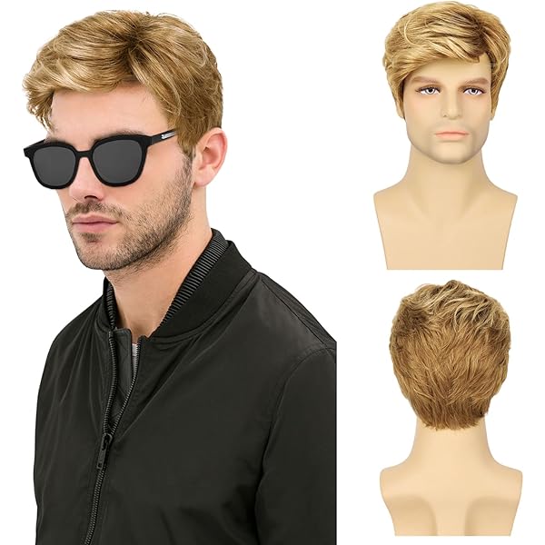 Parrucca Uomo Capelli Corti Scompigliati - Stile Giovane E Alla Moda Colore Marrone | WIG ME UP - Foto 5