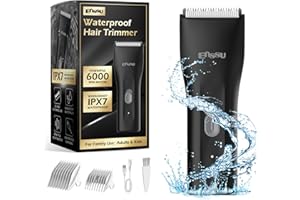 Favrison Body Hair Trimmer for Men & Women, Ball Trimmer, Mini Electric Body Groomer for Underarm, Chest, Groin, Balls, with Safety Blade, Waterproof Wet Dry Use, Low Noise (Black)