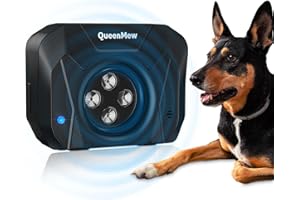 BUBBACARE Antiladridos para Perros,33FT Ahuyentador de Perros Potente,3 Frecuencias Ajustables Dispositivo Antiladridos Para Perros,Auto Dispositivo antiladridos,Repelente PerrosInterior/exterior,100% Humanizar