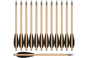 HUNTSPM 6,3" Aluminium Pistole Armbrust Bolzen Pfeile, Mini Armbrustpfeile Armbrustbolzen mit Schlagstahlspitzen für 50-80 lbs Pistolenarmbrust Jagd Präzisions Zielscheibe Bogenschießen
