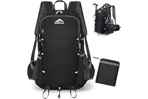 LUROON Zaino Trekking 40 Litri, Zaino Pieghevole Ultraleggero, Impermeabile Zaino Montagna per Uomo Donna, Zaino da Trekking con Scomparti Impermeabili Zaino da Trekking per Campeggio Alpinismo