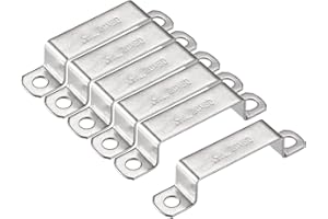 TA-VIGOR 6 staffe per connettori a forma di U, 60 mm x 20 mm, in acciaio inossidabile, morsetti per condotti resistenti per porta chiusa, puntone di fissaggio per tubi