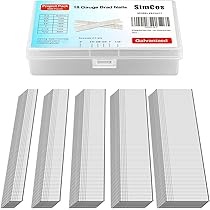 HW HAMWOO 18-Gauge Staples - 3000-Piece Assorted Kit With 1/2", 3/4", 1" Narrow Crown Nails For Pneumatic & Electric Brad Nailers
