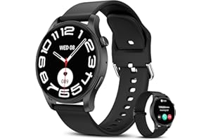 Lilety Fitness Tracker, Fitness Watch with Blood Oxygen, Blood Pressure, 24/7 Heart Rate, Sleep Tracking and Answer/Make Calls, 1.43'' AMOLED Touch Screen Smart Watch for Women Men