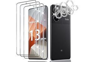 Wayneer Schutzfolie für Xiaomi Redmi Note 13 Pro Plus 5G für Panzerglas, 3 Stück Panzer Schutz Glas + 3 Stück Kamera Panzerfolie, Anti-Kratzen Folie 9H Härte HD Schutzglas Displayfolie