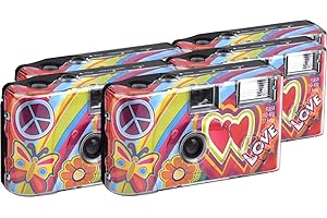 TopShot Love Cult - Fotocamera usa e getta per nozze, 27 scatti, flash, confezione da 5