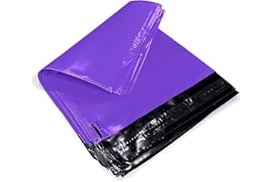 JeeJaan® 50 Purple Parcel Bags 14" x 21" (356 x 533mm) Strong Poly Mailer Self Adhesive Postage Bags - Waterproof Bags for Postage Shipping and Packaging