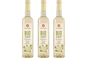 Höllinger bio Sirop de fleurs de sureau - végétalien, bouteille en verre 3x500ml - rafraîchissement floral
