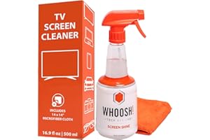 WHOOSH! Nettoyant d’écran OLED Pro - 500 ML avec Chiffon en Microfibre pour téléviseurs, écrans LCD et LED - sans Traces, sûr et Non Toxique - Idéal pour Une Utilisation à la Maison ou au Bureau