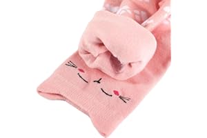 Fullogo 5 Pairs Wool Socks for Women - Cat Socks Women Cozy Cat Gifts Animal