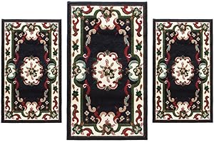 Carillo Set Parure Tappeto + Scendiletto 3 pz Tappeti Chinese Garden Dis. 2038 P427 Blu