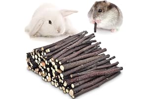 Apple Sticks,ERKOON Rabbit Treat Small Animals Molar Hamster Chew Toys Natural Wood Toys for Chinchilla Guinea Pigs Cavia Cobaya Parrot Hamster Apple Chew Sticks Toys Treats（500g）