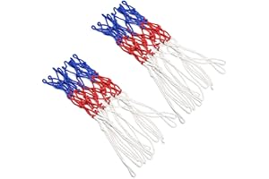 YunBey 2 Pièces Filet de Basket,Filet Panier de Basket en Nylon,12 BouclesPanier de Basketball pour Une Utilisation Intérieure Ou Extérieure (sans Cerceau)