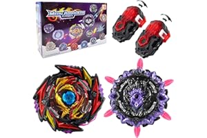 Acebwhtoy 2 Pcs Bey Battling Blade, 4D Metal Burst Battle Gyros Set with Custom Launcher, Gyroscope Gyro Novelty Toys Set,Children's Day Birthday Gift for Kids aged 6+