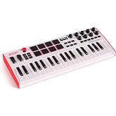 Akai Professional MPK Mini Plus 37 Tuş USB MIDI Klavye Kontrol&ouml;r Beyaz | Beatmaker'lar i&ccedil;in Hız Hassasiyetli Mini Tuşlar, 8 M