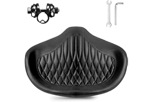 AEYINO Noseless Oversized Bike Seat for Men and Women,Comfortable Wide Bicycle Saddle Waterproof Soft Memory Foam Padded Replacement Cushion for MTB,Peloton,Mountain,City,Road,Exercise Bikes