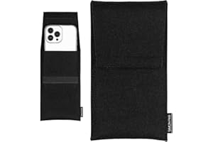 SP SIMON PIKE SimonPike Handyhülle passend für Apple iPhone 16 Pro | 15 Pro | 14 Pro | 13 Pro | 12 Pro (Gr. G) | Sidney schwarz Filztasche aus Filz (echtem Wollfilz) Handy/Smartphone Tasche