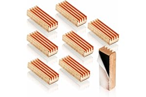 AABCOOLING RAM Heatsink 4 - a set of 8 Copper Heatsinks for RAM and GPU memory, Chip, Mosfet, Conductive Adhesive Tape on back, Cooler GPU Chips VRAM