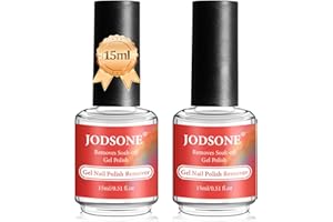 JODSONE 2 x 15ML Remover Semipermanente Unghie, Lucidare la superficie dell'unghia e applicare il solvente per unghie, Smalto Semipermanente in 3-5 Minuti, Non c'è ammollo o avvolgimento