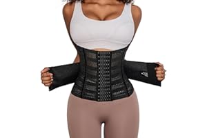 Boriad Waist Trainer，Bauch Weg Taillenformer，Bauchweggürtel für Fitnesstraining，Verstellbarer Schwitzgürtel & kältegürtel zum Abnehmen，Atmungsaktiver Bauchgurt für Damen und Herren